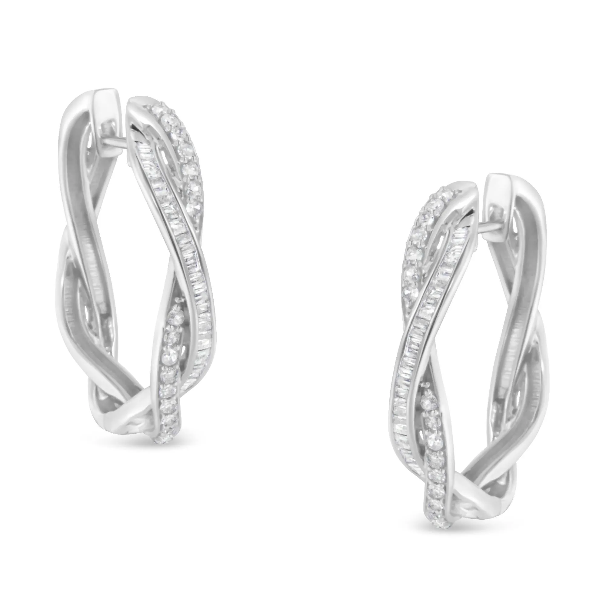 Sterling-Silver Diamond Hoop Earring (0.75 cttw, I-J Color, I2-I3 Clarity) sold by Zulily