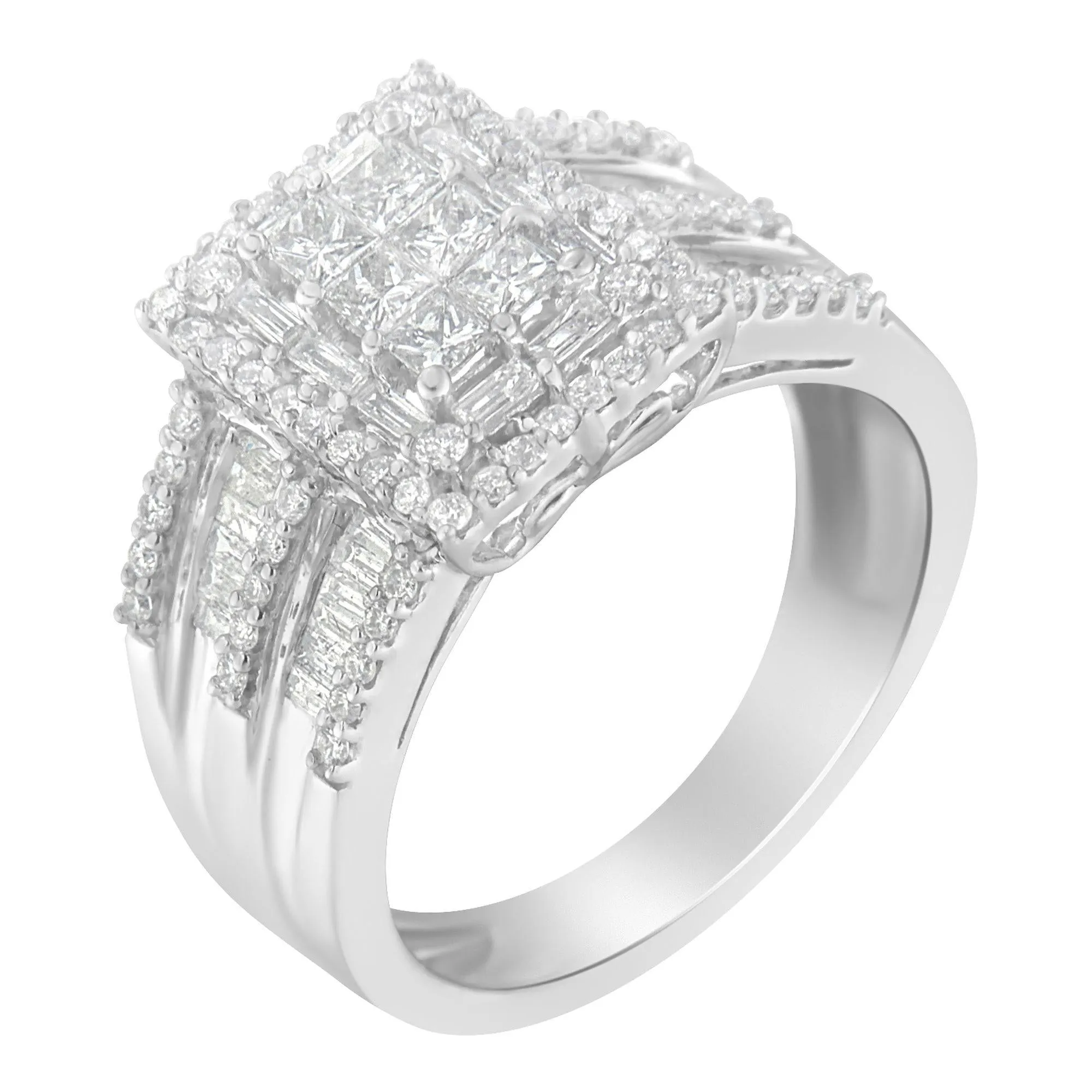 10K White Gold Diamond Cluster Ring (1 cttw, H-I Color, I1-I2 Clarity) sold by Zulily product image thumbnail 5