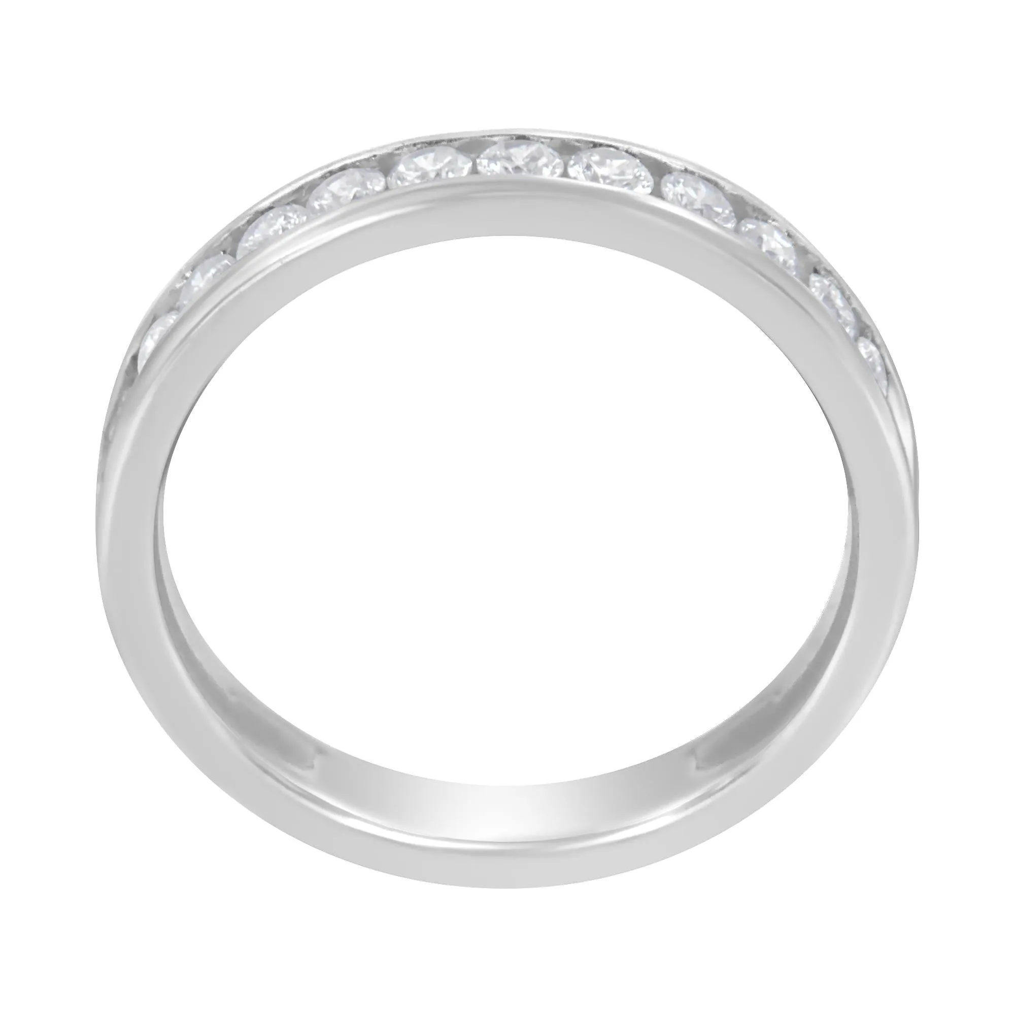 14K White Gold 1/2 cttw Diamond Band Ring (I-J Color, I2-I3 Clarity) sold by Zulily product image thumbnail 2