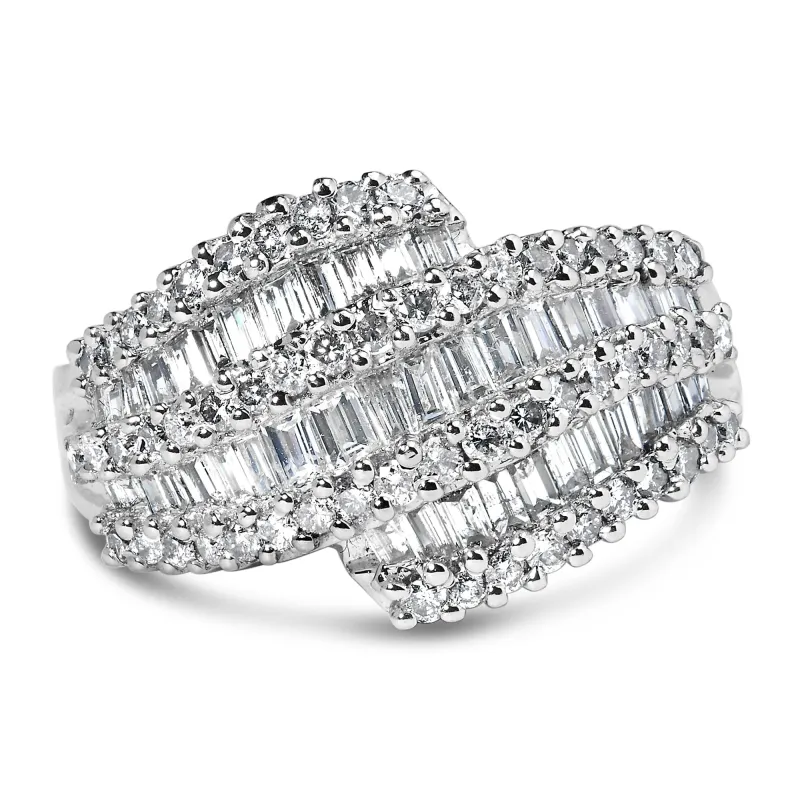 14K White Gold Diamond Cocktail Ring Band (1 3/4 Cttw, H-I Color, SI2-I1 Clarity) made by Zulily