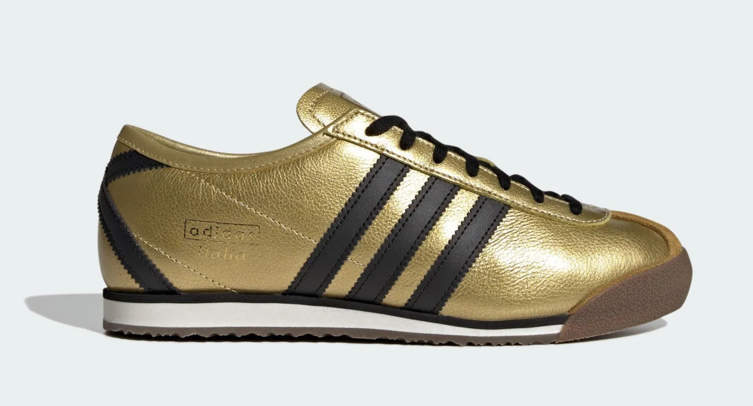 [IH6948] Womens adidas Italia 70s 'Gold Metallic Black' made by Adidas
