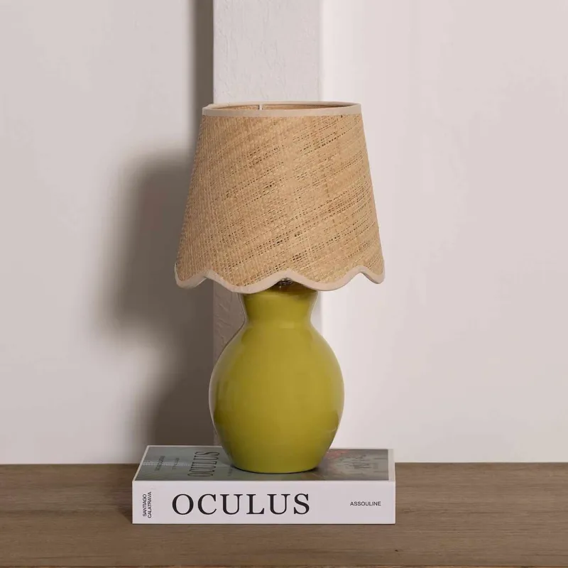 Salgareda Olive Rattan Table Lamp made by Zulily