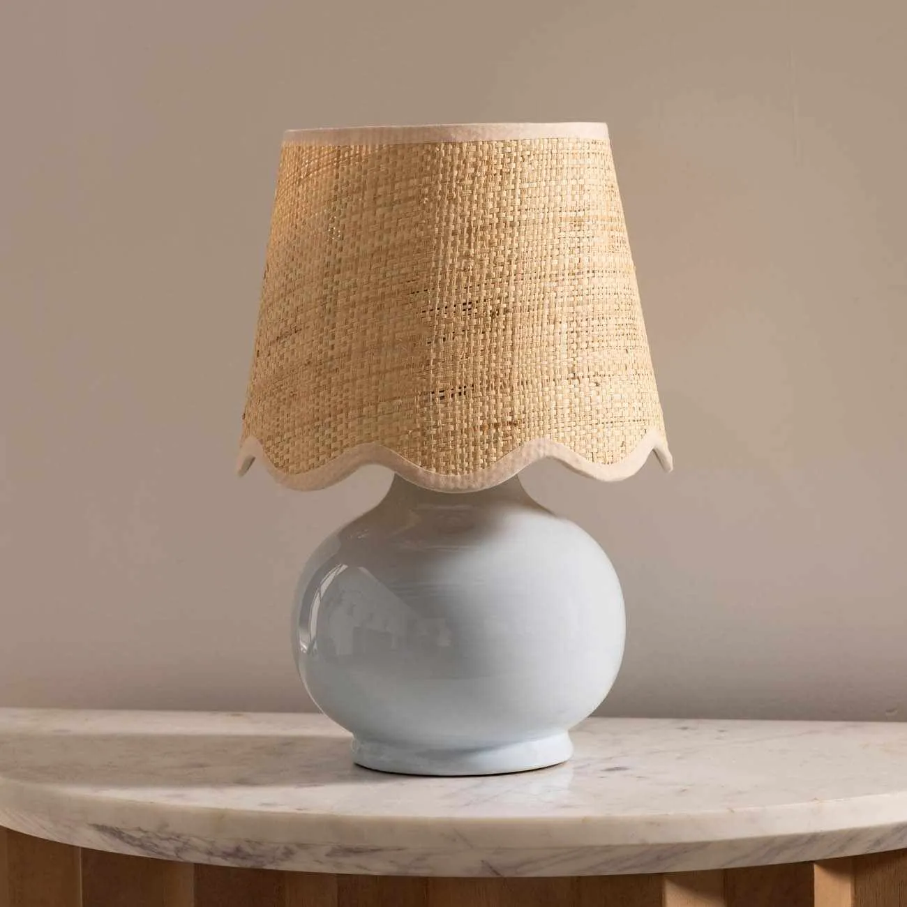 Tocae Blue Solid Ceramic Table Lamp sold by Zulily