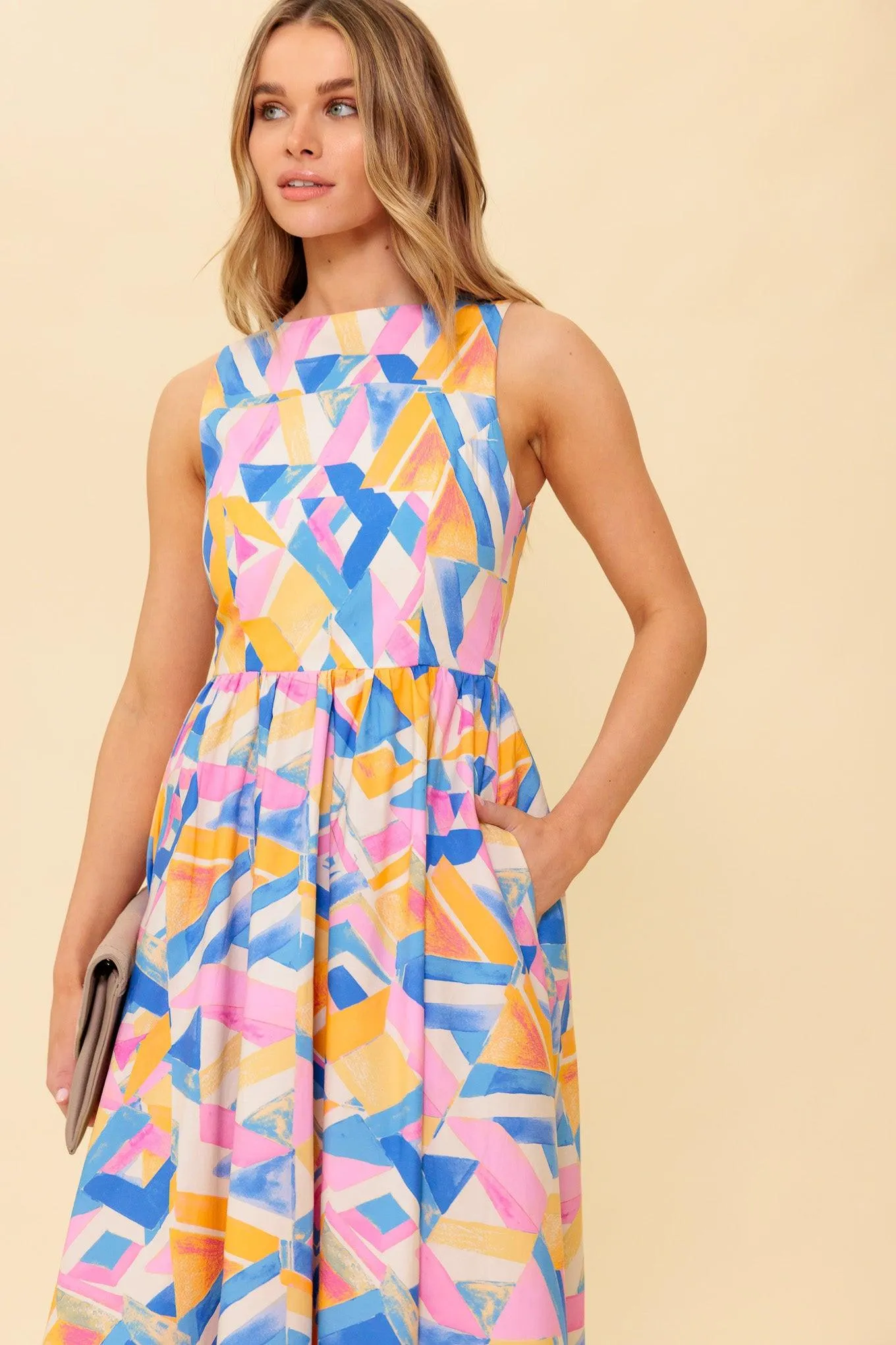 Patton Park Blue Woven Midi Dress sold by Zulily product image thumbnail 4