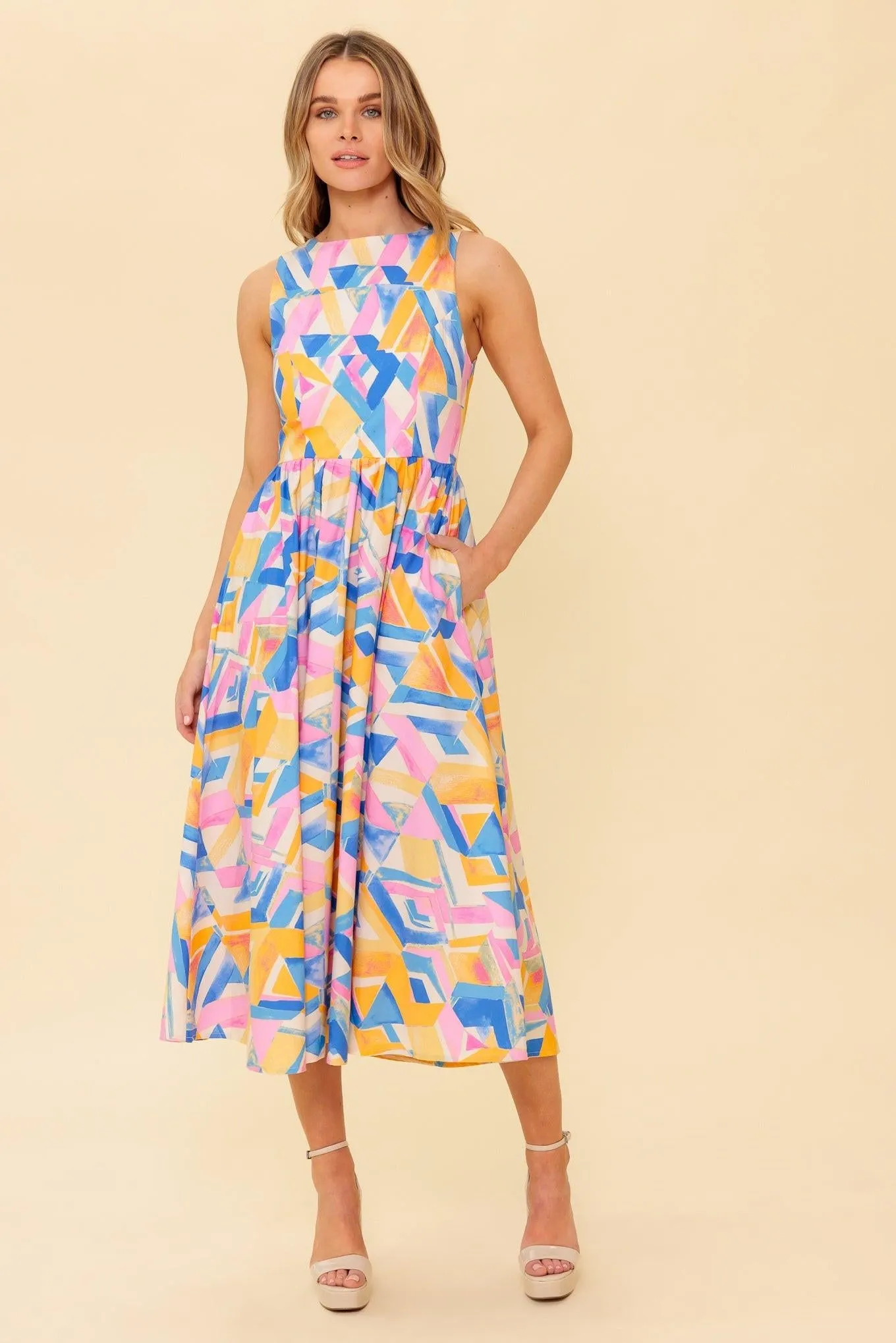 Patton Park Blue Woven Midi Dress sold by Zulily