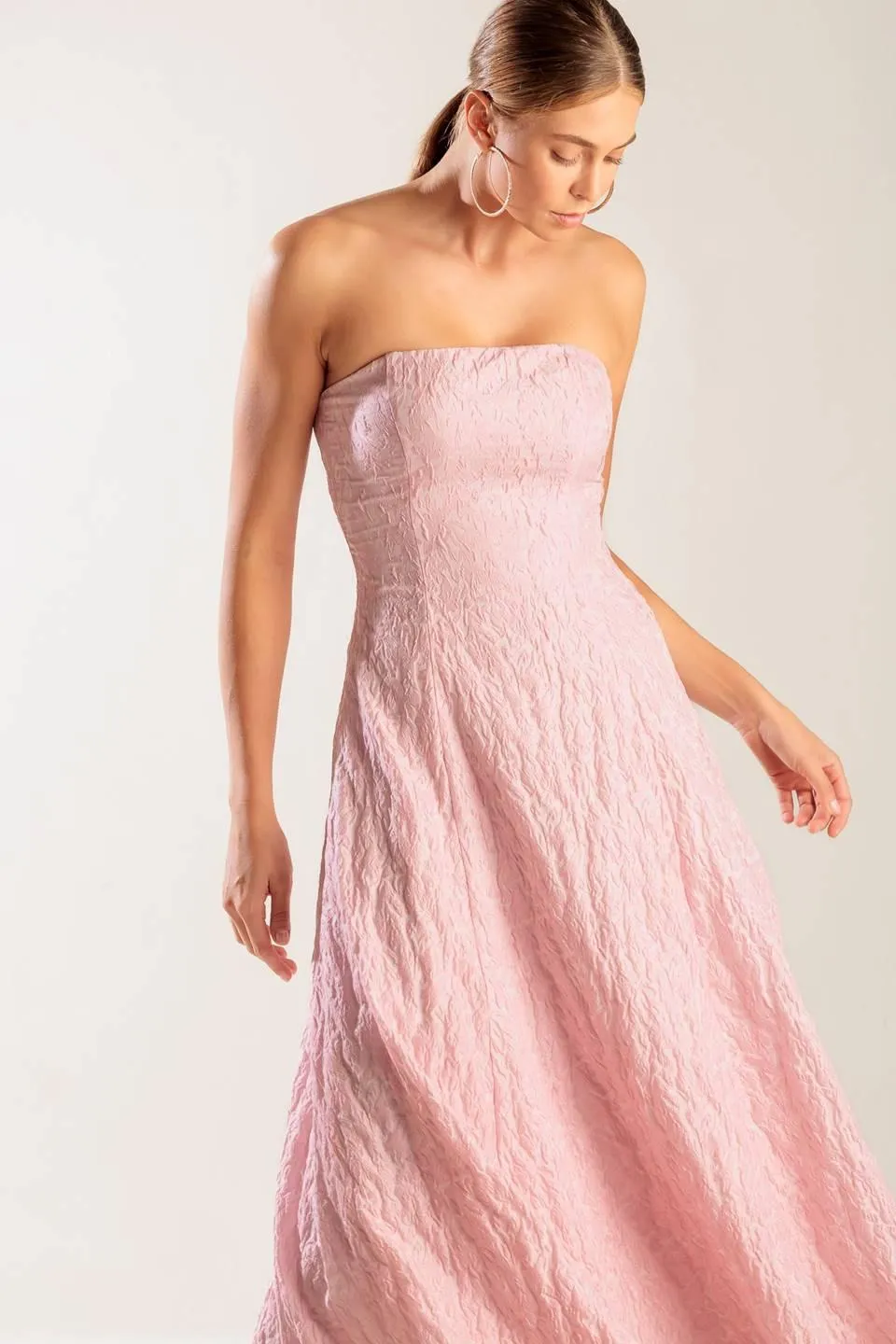 Roll With it Pink Woven Midi Dress sold by Zulily product image thumbnail 5