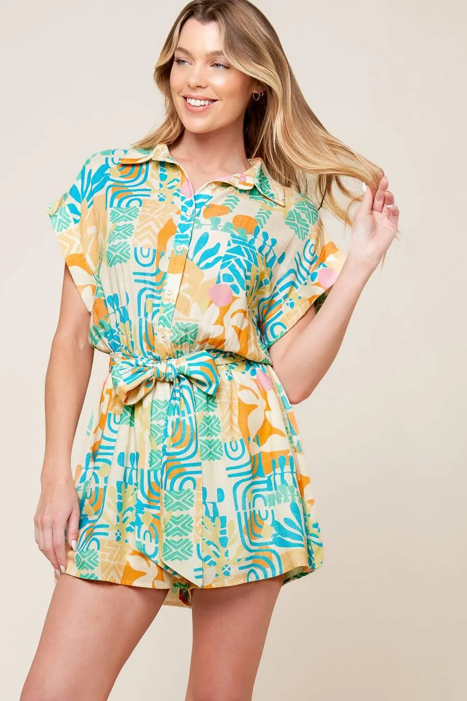 Something Special Woven Romper sold by Zulily