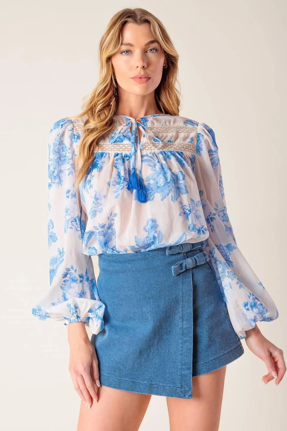Distant Echoes Denim Skort sold by Zulily product image thumbnail 4