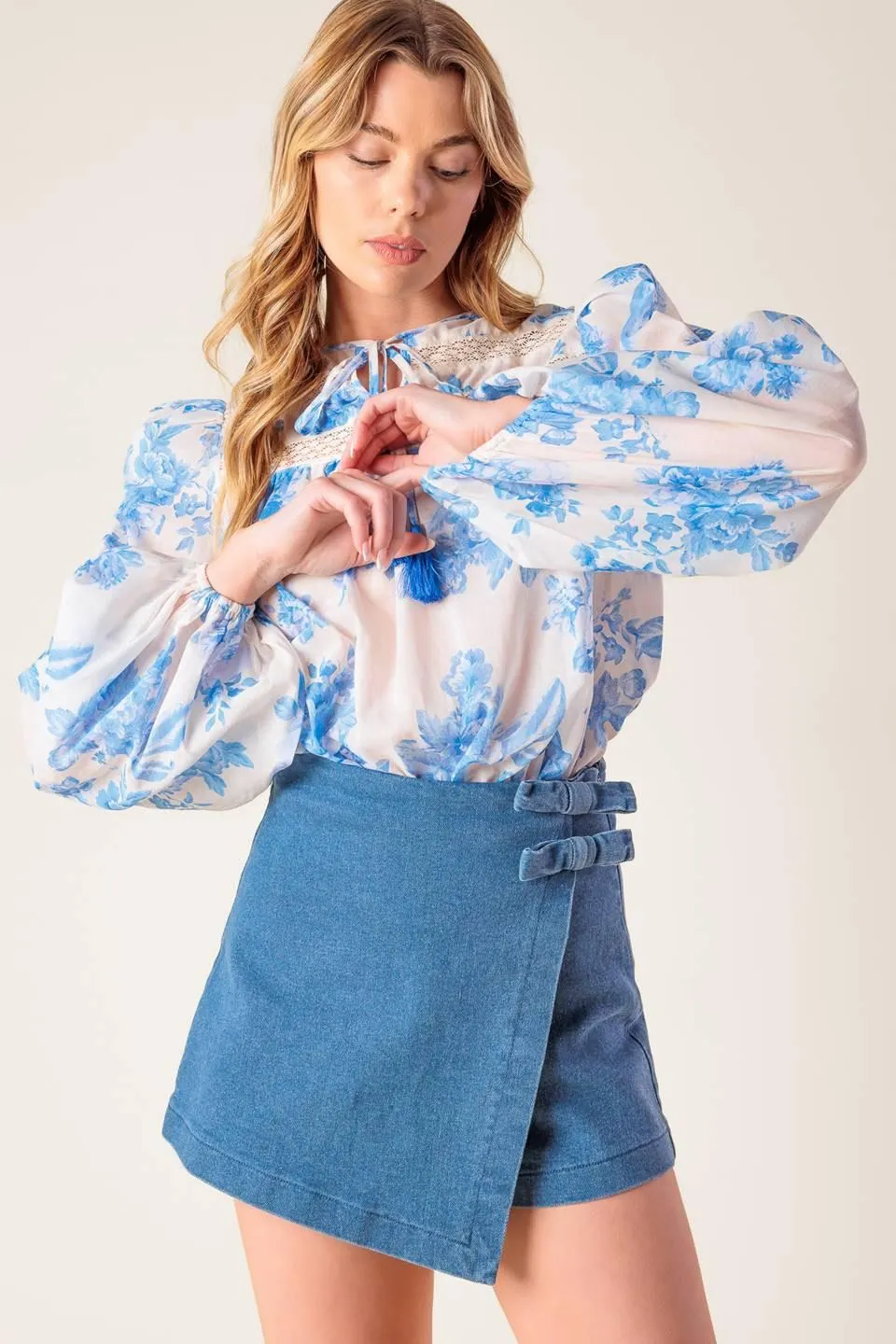 Distant Echoes Denim Skort sold by Zulily product image thumbnail 3