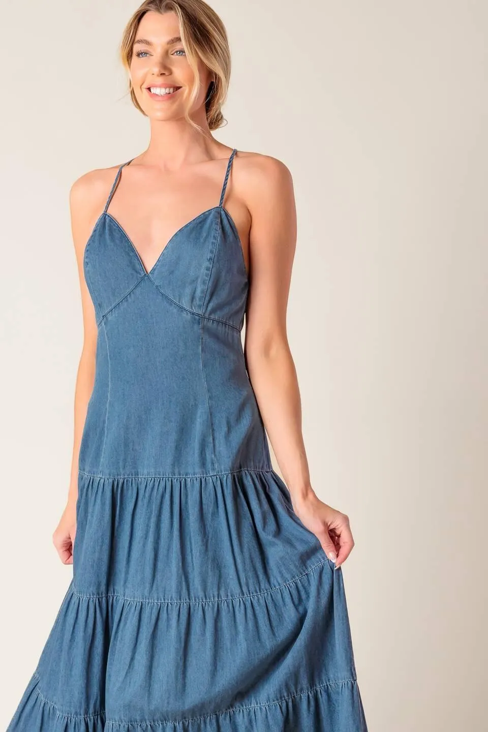 Sunday Best Chambray Midi Dress sold by Zulily product image thumbnail 5