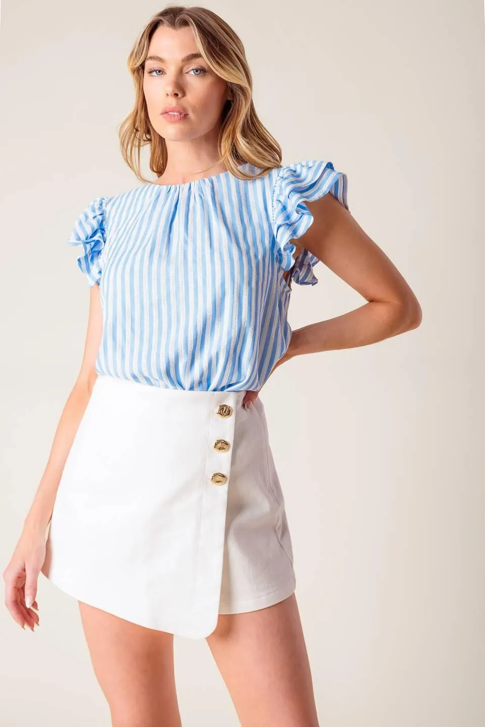 Sweet Harmony Blue Woven Top sold by Zulily product image thumbnail 3
