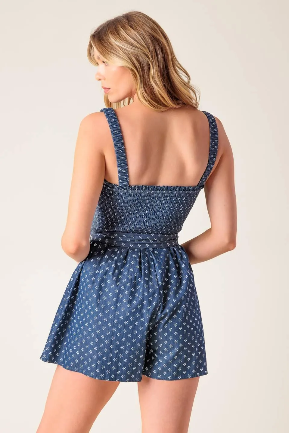 Full Focus Denim Woven Romper sold by Zulily product image thumbnail 2