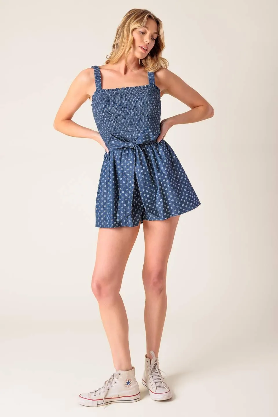 Full Focus Denim Woven Romper sold by Zulily product image thumbnail 4