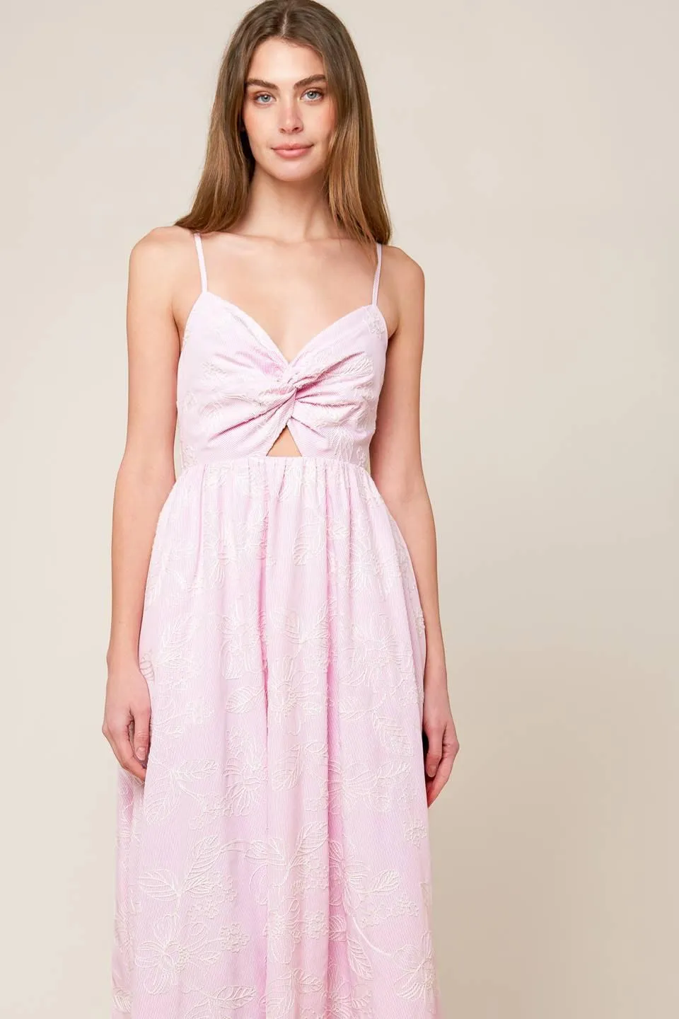 Along the Shore Pink Woven Midi Dress sold by Zulily product image thumbnail 4