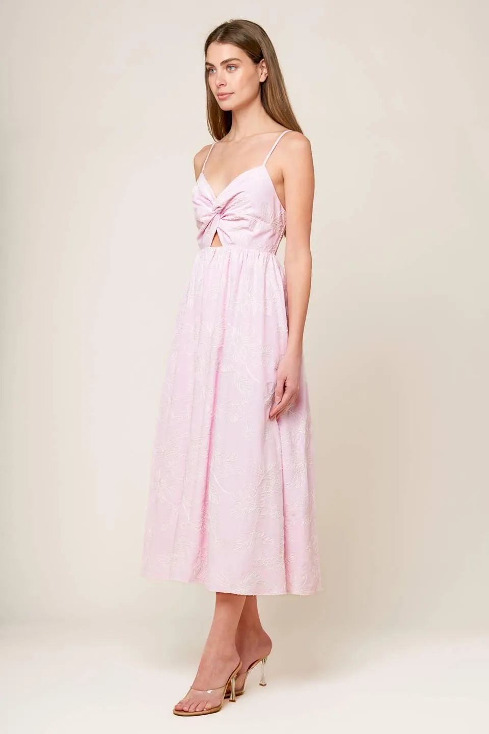 Along the Shore Pink Woven Midi Dress sold by Zulily product image thumbnail 5