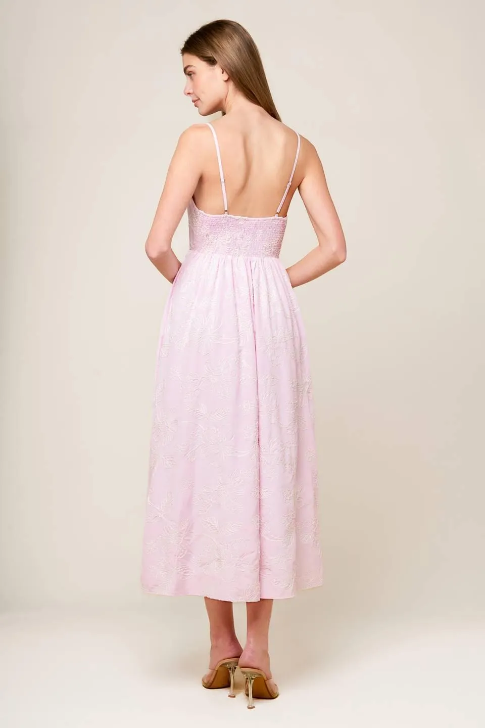Along the Shore Pink Woven Midi Dress sold by Zulily product image thumbnail 2
