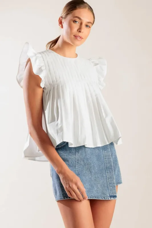 Memories in Focus White Woven Top made by Flying Tomato