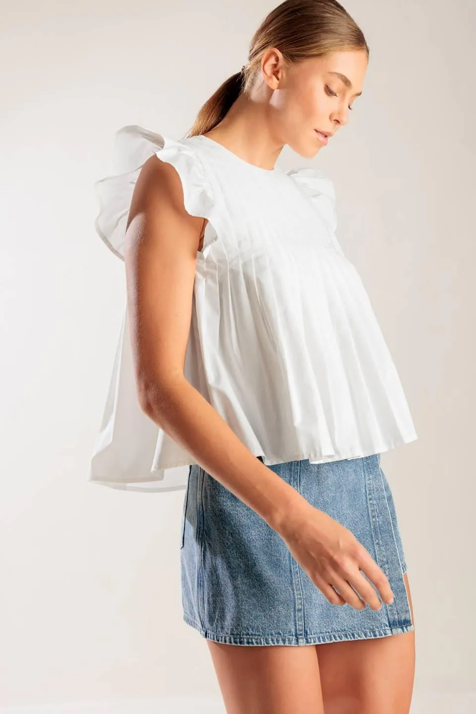 Memories in Focus White Woven Top sold by Zulily product image thumbnail 5