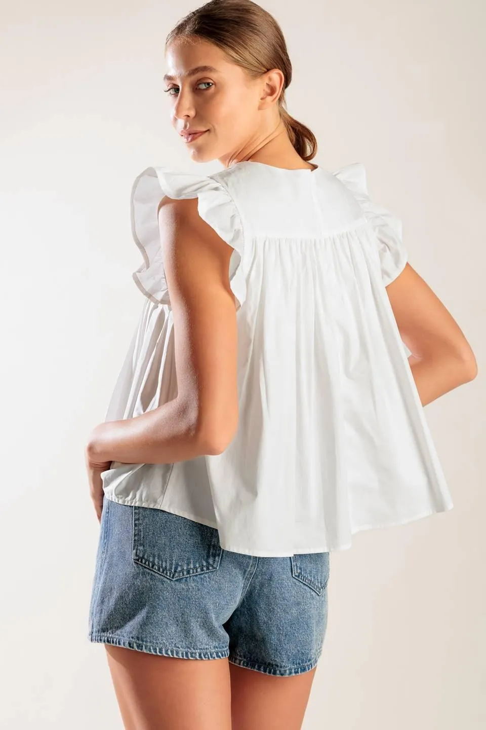 Memories in Focus White Woven Top sold by Zulily product image thumbnail 2