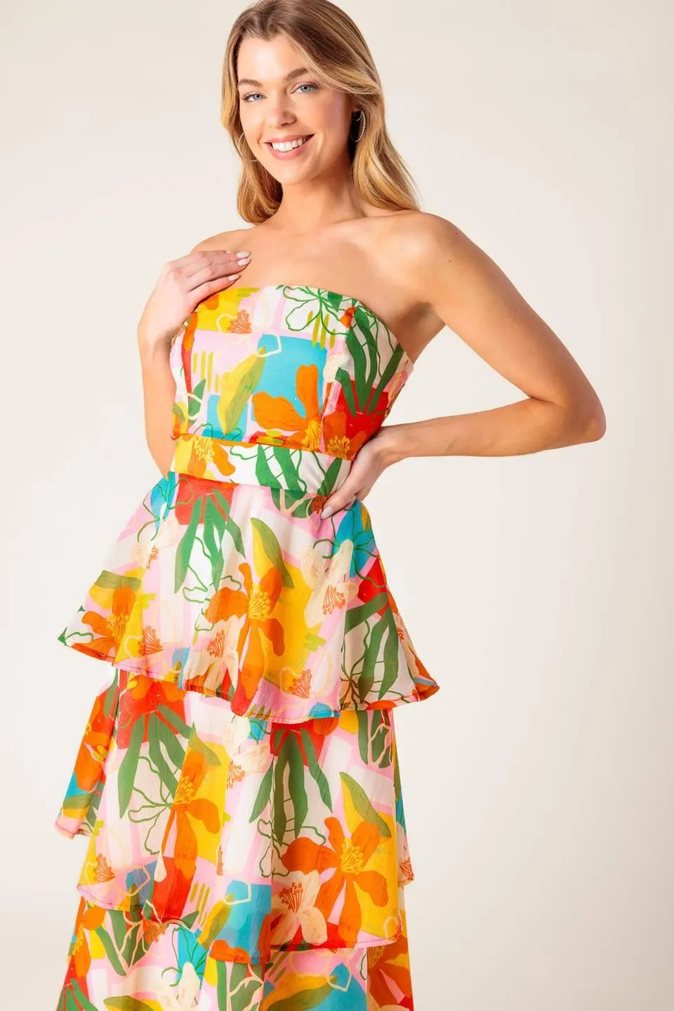 Half Past Sunset Woven Maxi Dress sold by Zulily product image thumbnail 4
