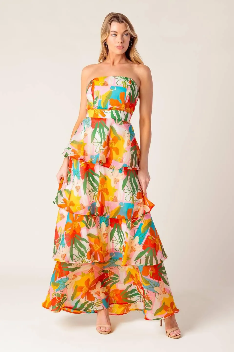 Half Past Sunset Woven Maxi Dress sold by Zulily