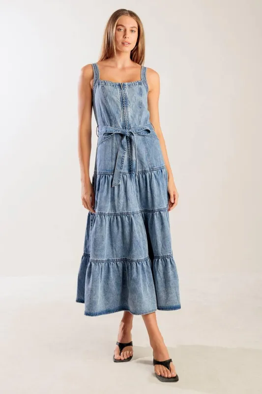 Sunshine State of Mind Indigo Denim Dress made by Flying Tomato