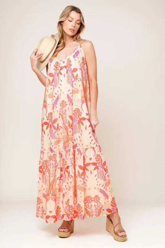 Lauren Secret Garden Woven Maxi Dress made by Flying Tomato