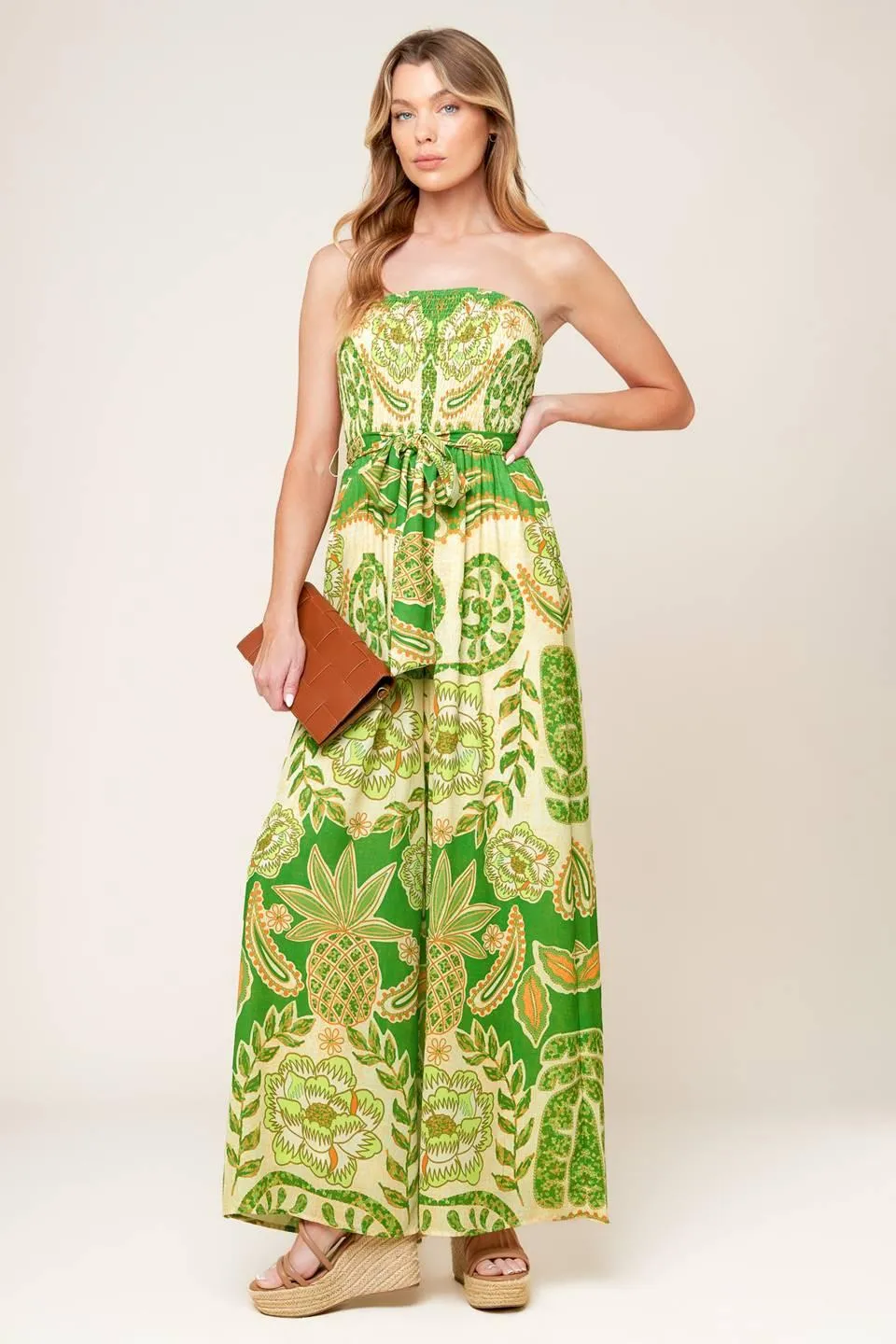 Cameron Meadow Green Woven Jumpsuit sold by Zulily product image thumbnail 3
