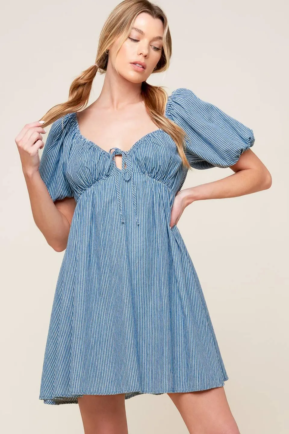 Something Nice Woven Mini Dress sold by Zulily