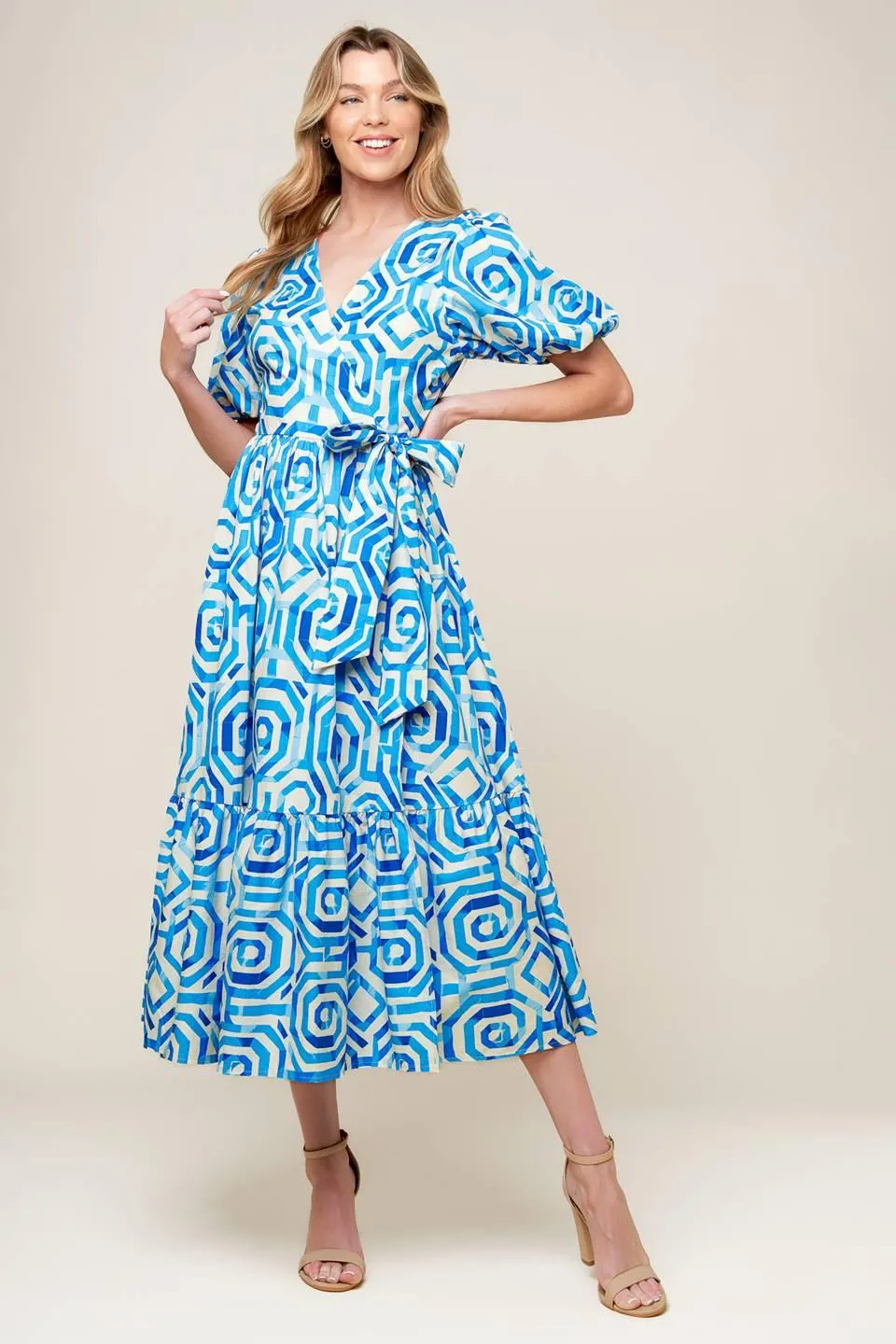Seasonally Lovely Woven Midi Dress sold by Zulily product image thumbnail 3