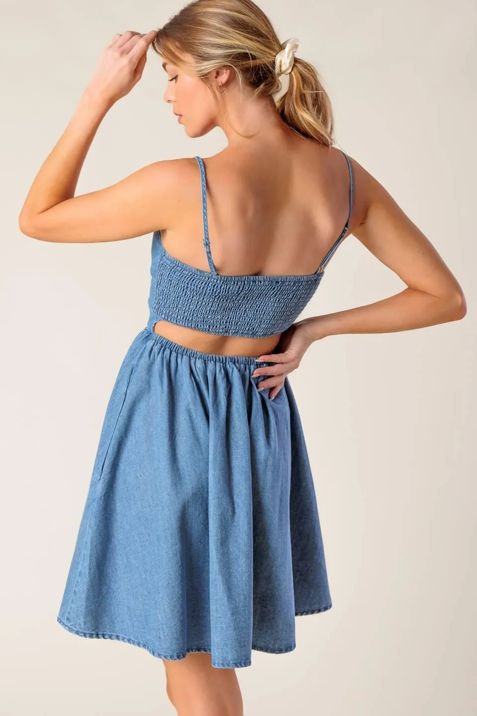 Back in Love Denim Mini Dress sold by Zulily product image thumbnail 3