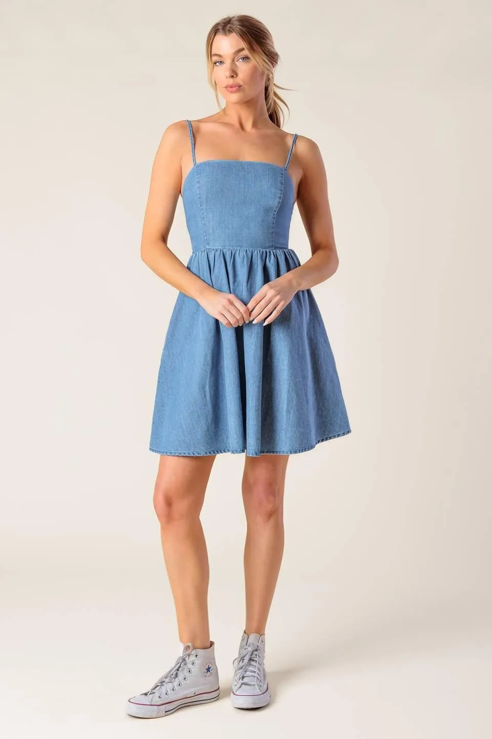 Back in Love Denim Mini Dress sold by Zulily product image thumbnail 5