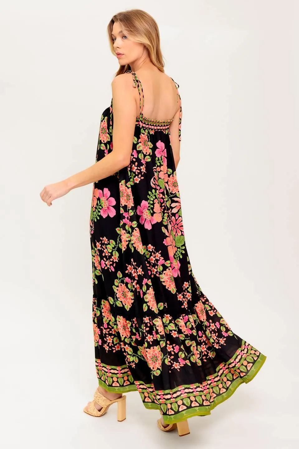 Summer Glow Black Woven Maxi Dress sold by Zulily product image thumbnail 3