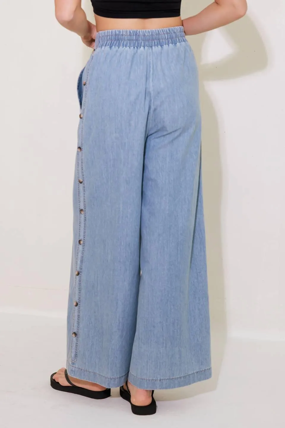 Riverside Sips Light Indigo Chambray Pants sold by Zulily product image thumbnail 4