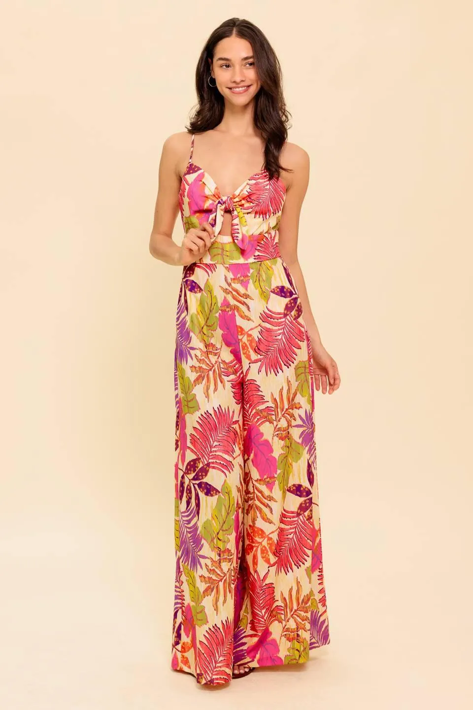 Safe Haven Pink Woven Jumpsuit sold by Zulily product image thumbnail 3