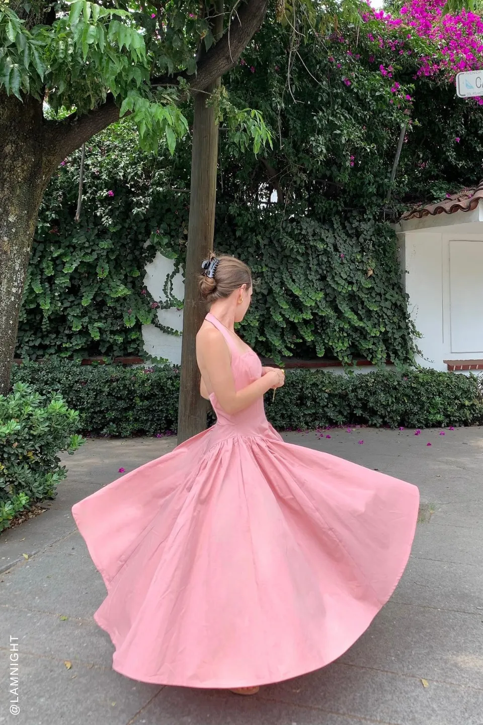 Caught in the Rain Pink Woven Midi Dress sold by Zulily product image thumbnail 2