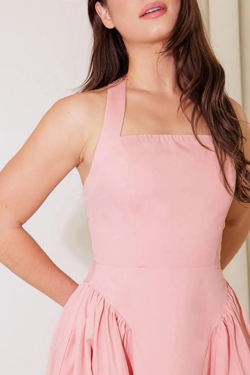 Caught in the Rain Pink Woven Midi Dress sold by Zulily product image thumbnail 3
