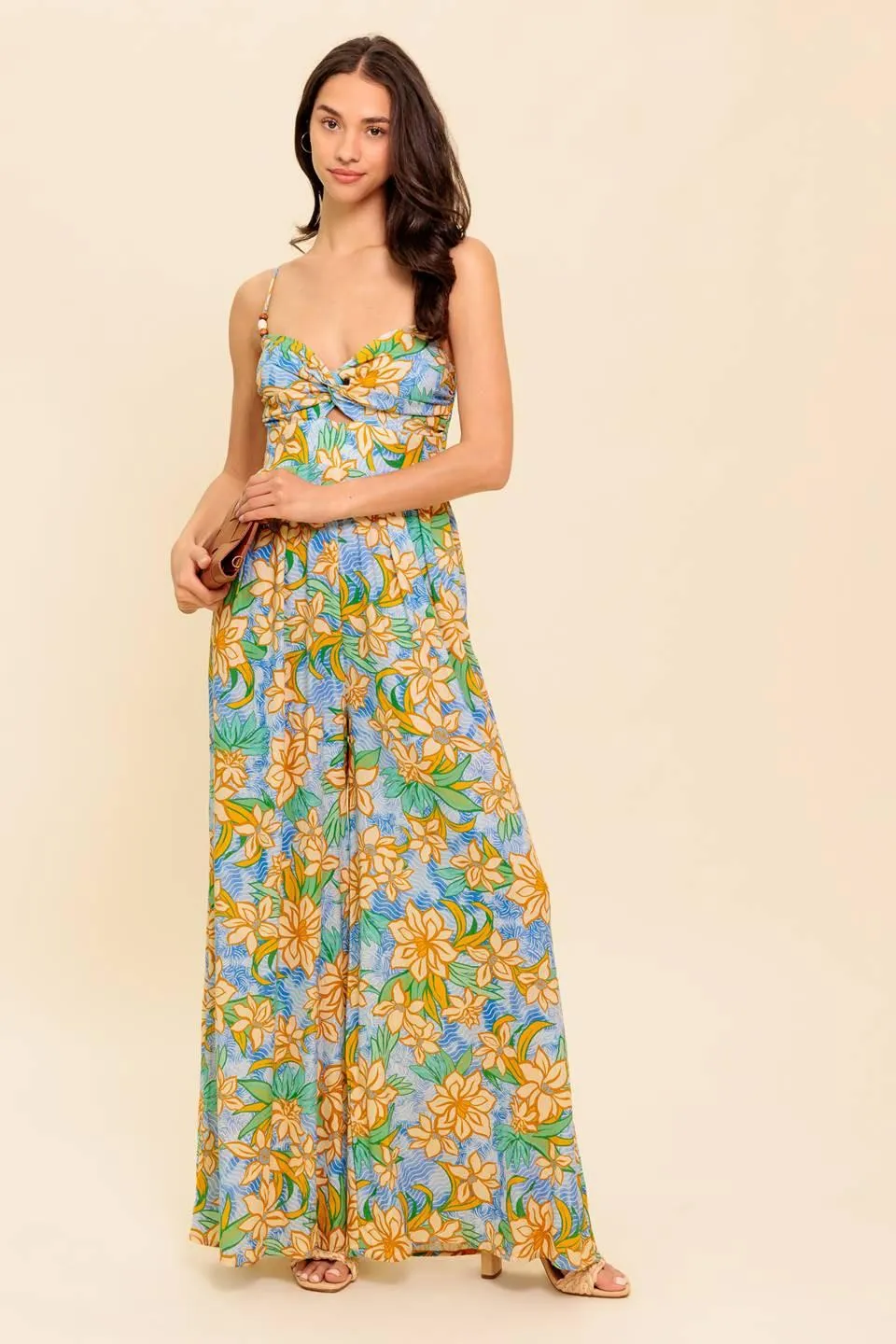 By Chance Blue Woven Jumpsuit sold by Zulily product image thumbnail 3