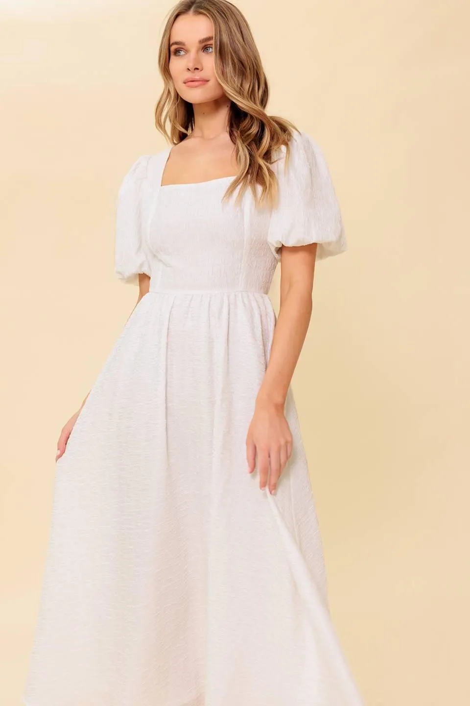 Sleek Dedication Ivory Woven Mdi Dress sold by Zulily product image thumbnail 5