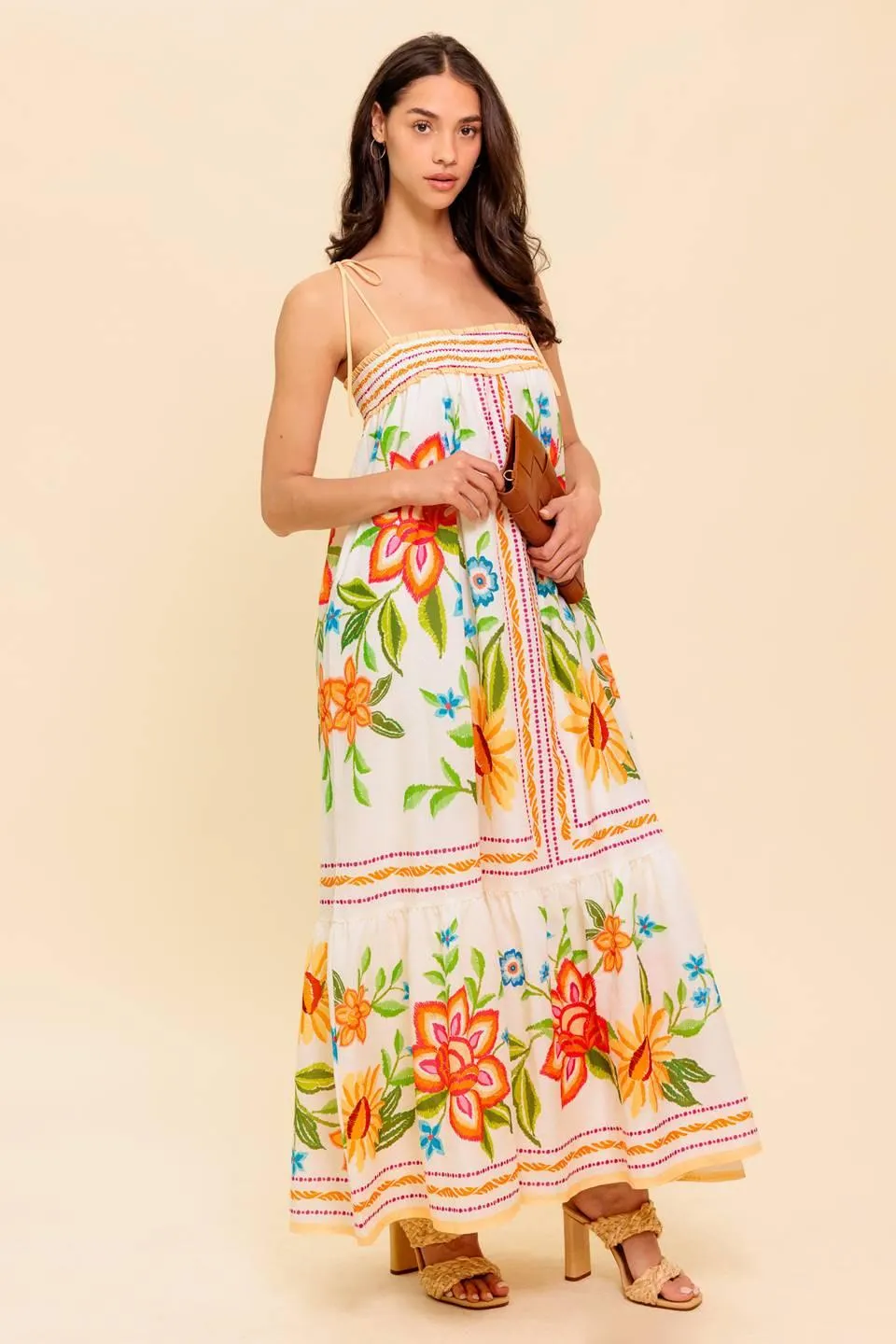 Said and Done Ivory Woven Maxi Dress sold by Zulily product image thumbnail 4