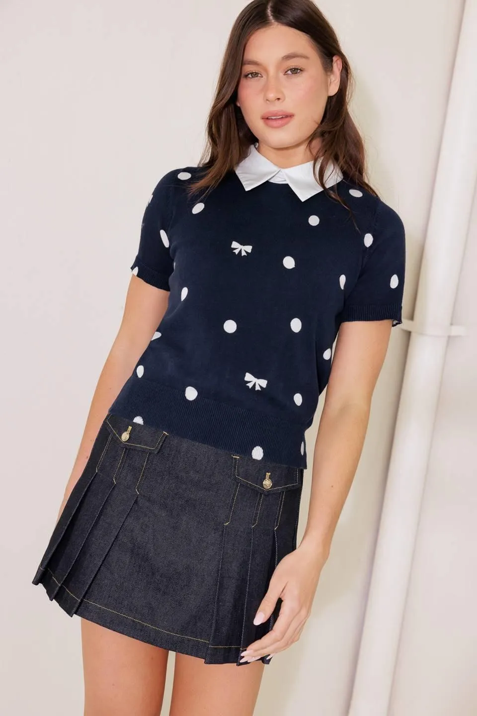 Sidewalk Café Navy Sweater Knit Top sold by Zulily product image thumbnail 3