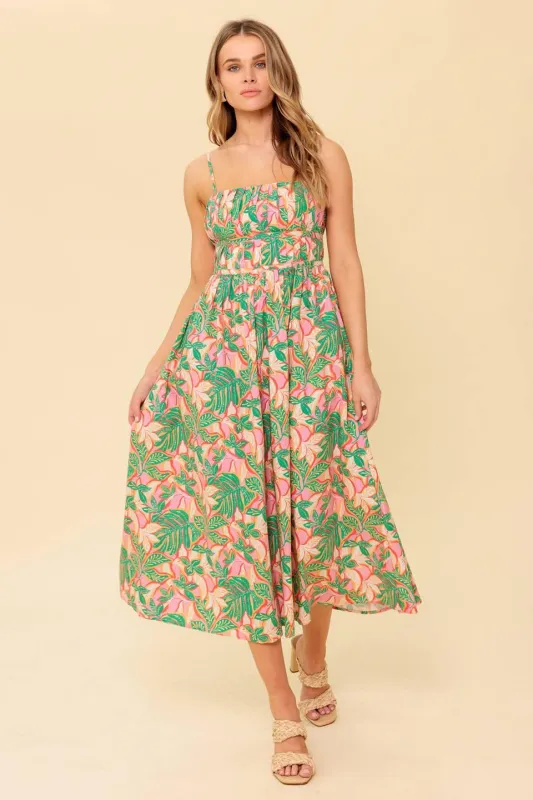Storytelling Woven Midi Dress made by Flying Tomato