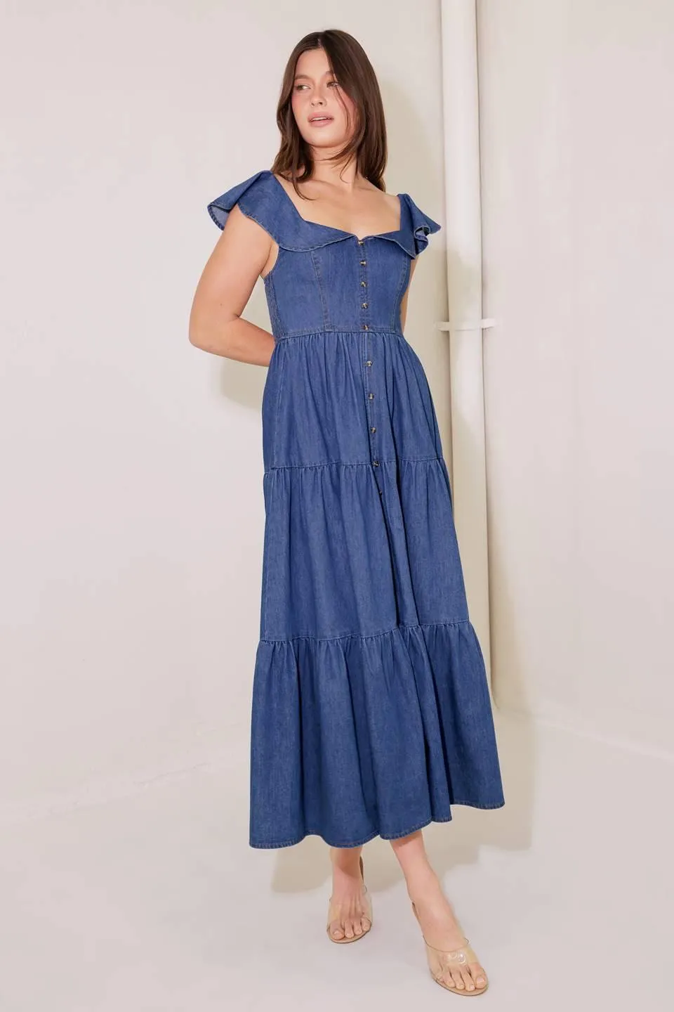 Once Upon a Time Denim Blue Midi Dress sold by Zulily product image thumbnail 5
