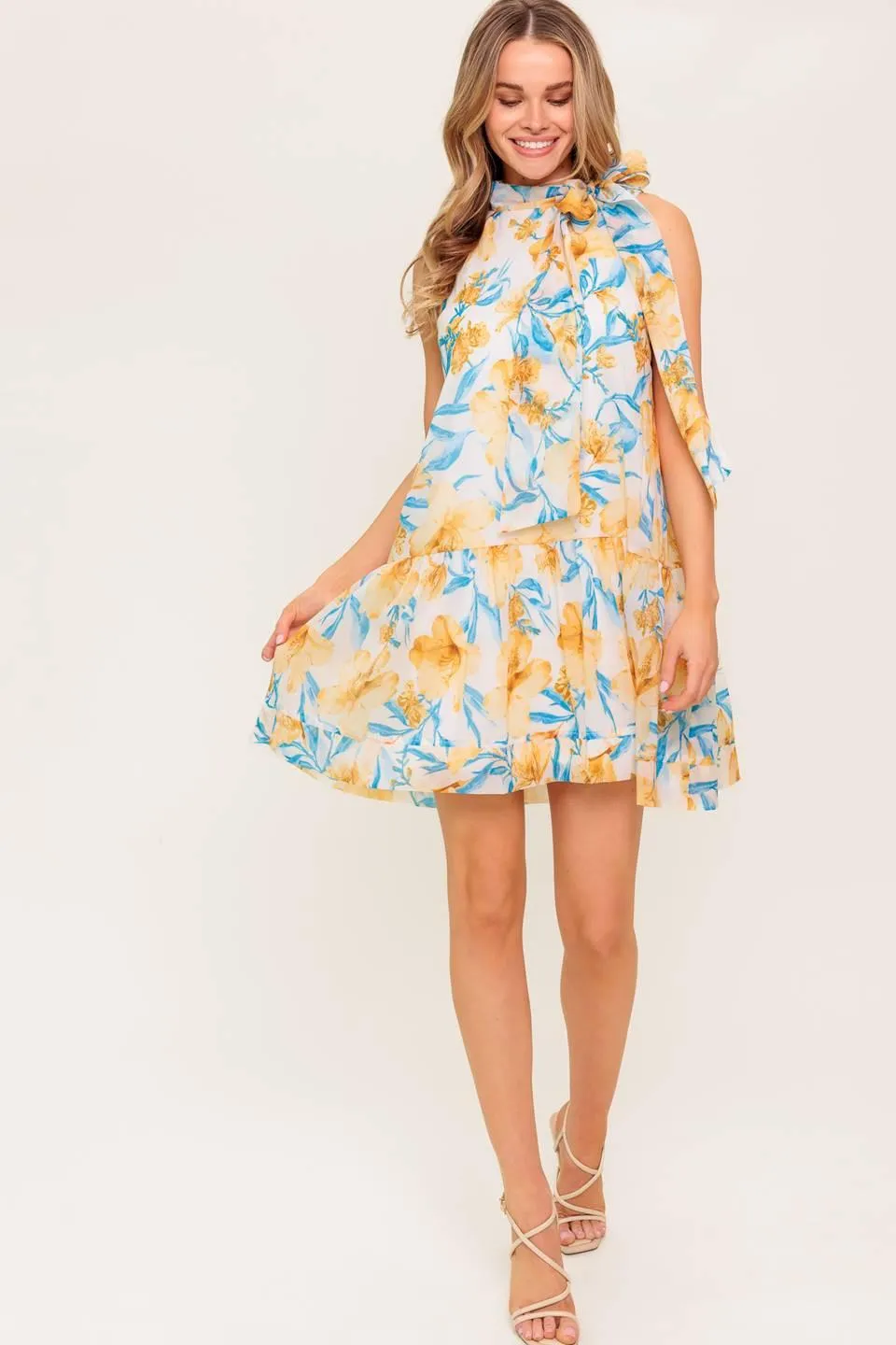 Summer Spell Ivory Woven Mini Dress sold by Zulily product image thumbnail 4