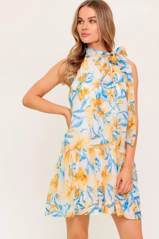 Summer Spell Ivory Woven Mini Dress made by Flying Tomato