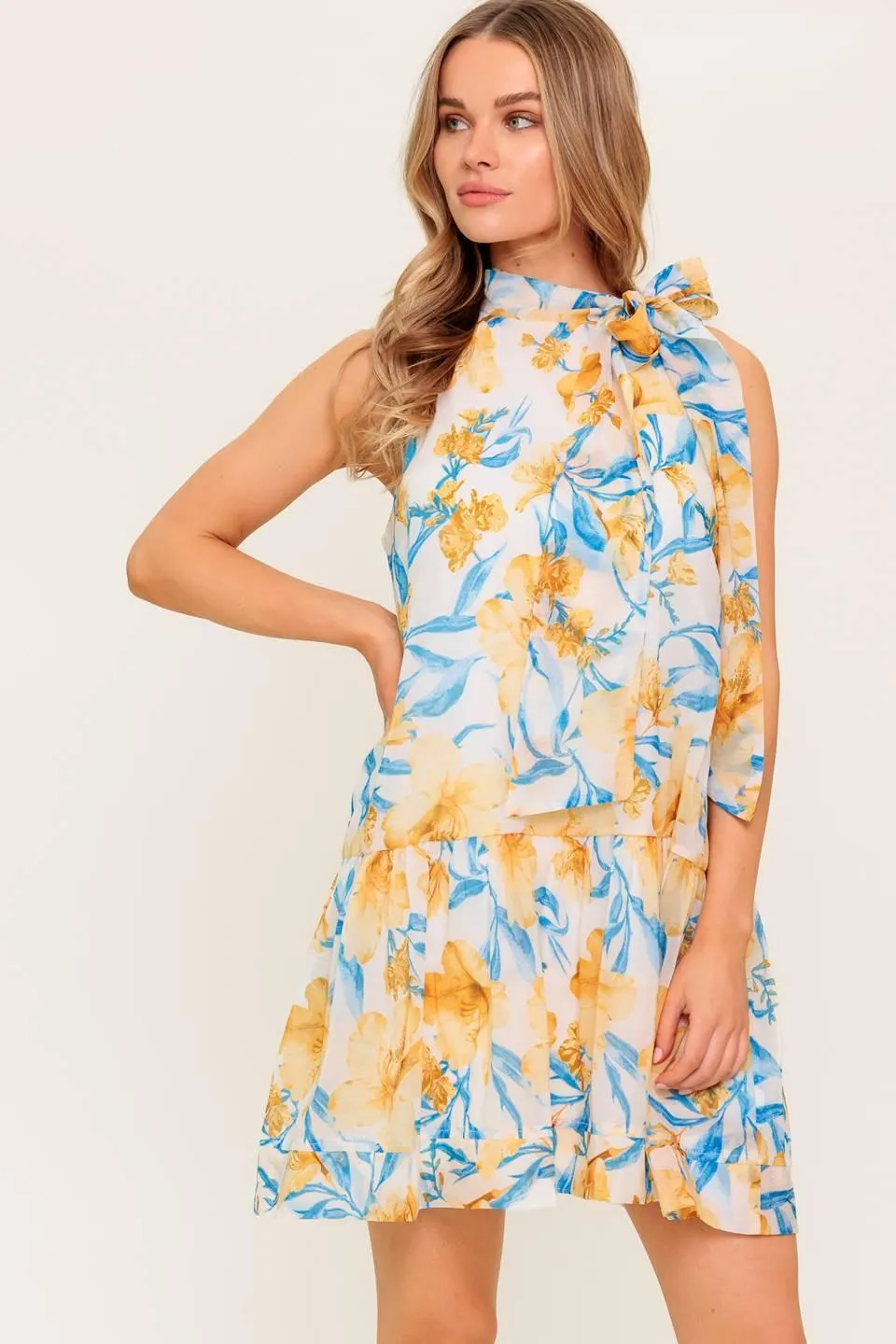 Summer Spell Ivory Woven Mini Dress sold by Zulily