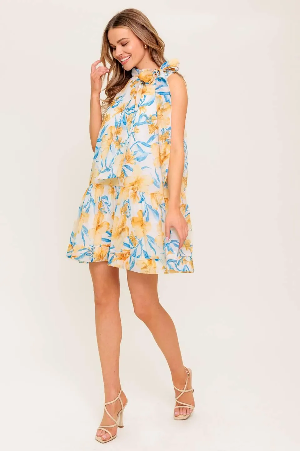 Summer Spell Ivory Woven Mini Dress sold by Zulily product image thumbnail 2