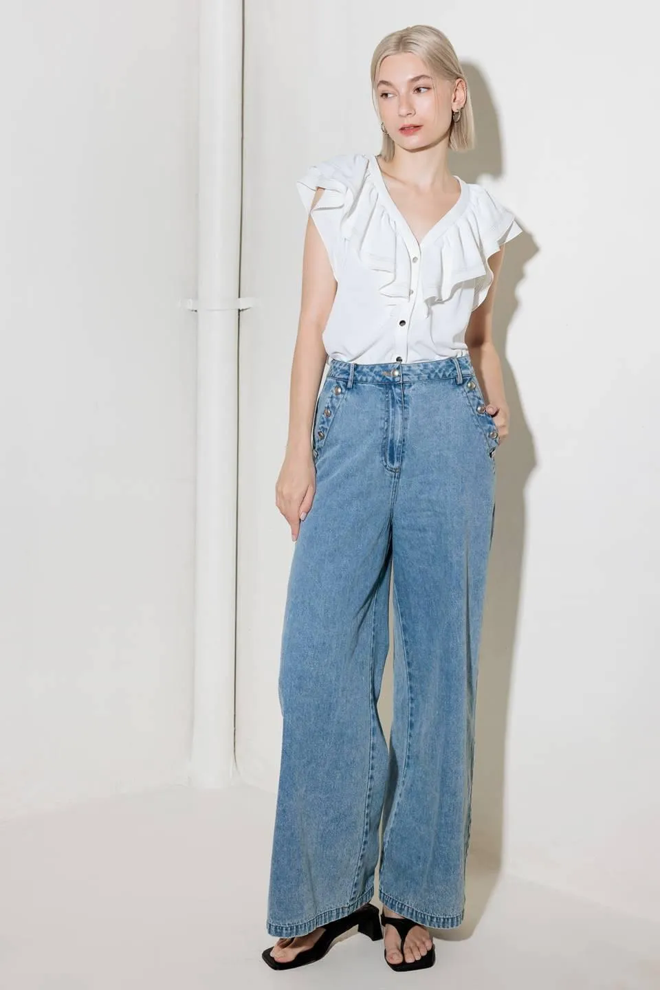 Made for Romance Off White Woven Top sold by Zulily product image thumbnail 3