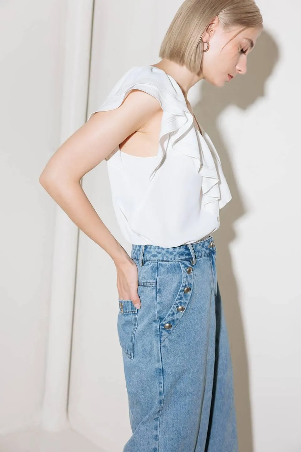 Made for Romance Off White Woven Top sold by Zulily product image thumbnail 4