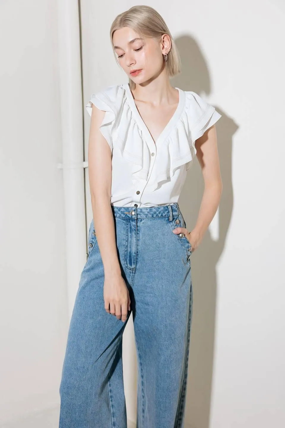 Made for Romance Off White Woven Top sold by Zulily product image thumbnail 5